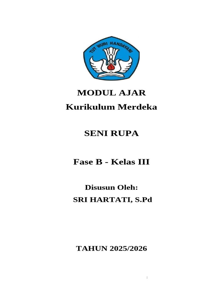 Modul Ajar Seni Rupa Kelas III SD | PDF