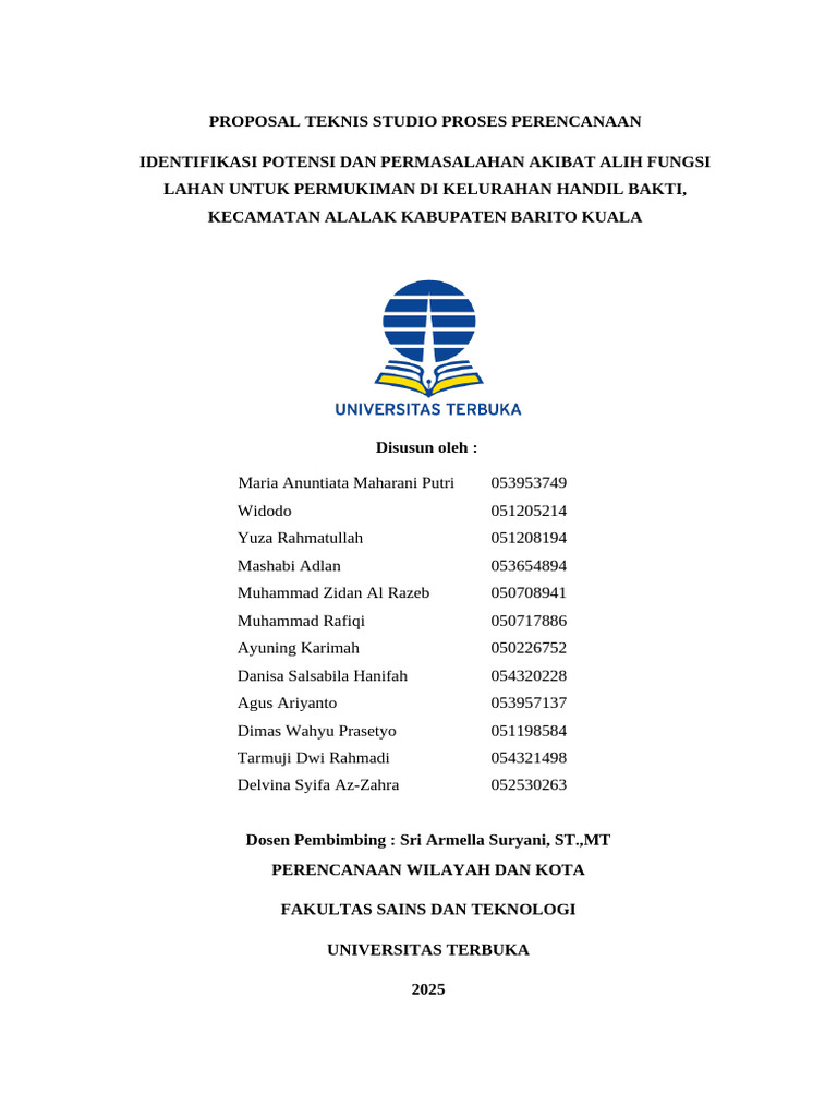 Alih Fungsi Lahan di Handil Bakti | PDF