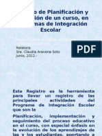 Registro de Planificación y