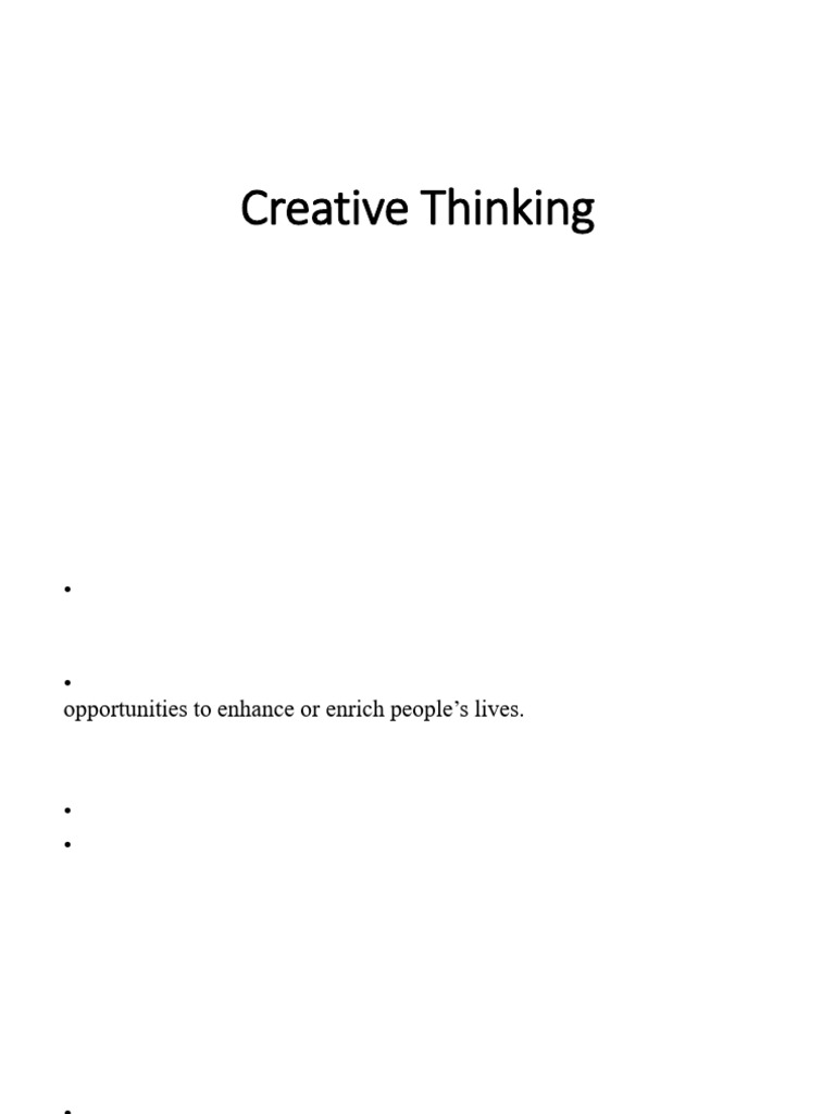 Enhancing Creativity and Innovation Skills | PDF | Creativity ...
