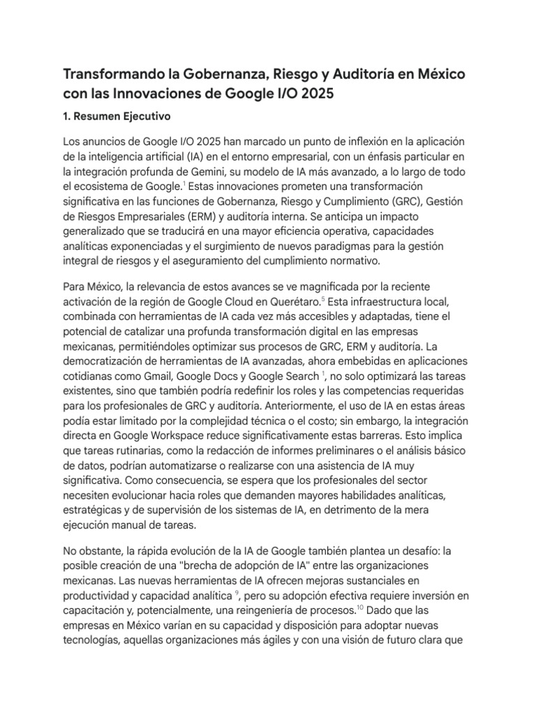 IA en GRC y Auditoría: Innovaciones 2025 | PDF | Inteligencia ...