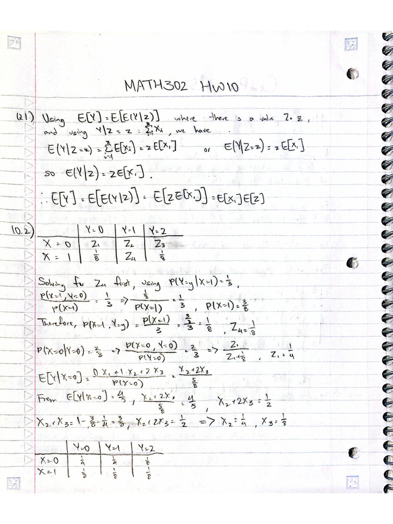 Math302 HW10 | PDF