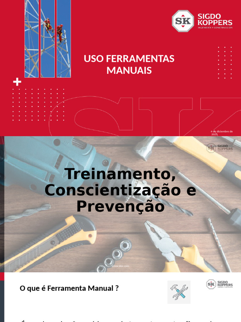 Segurança no Uso de Ferramentas Manuais | PDF | Martelo | Parafuso