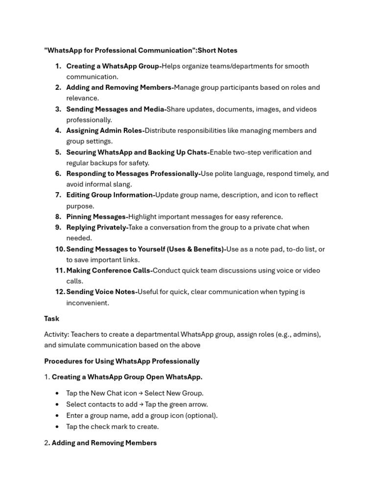 Professional WhatsApp Communication Guide | PDF