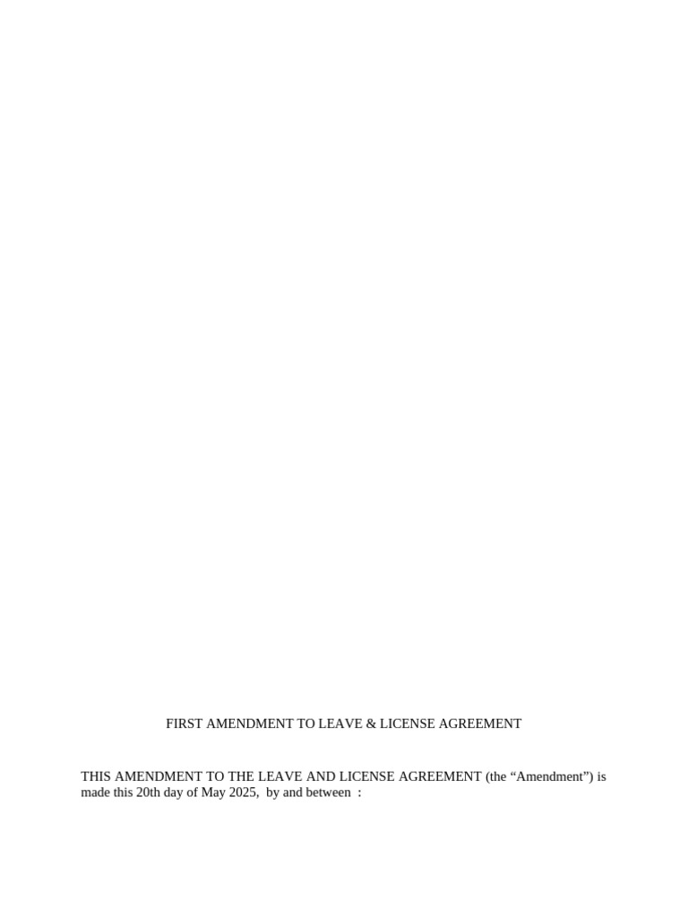 First Amendment to License Agreement | PDF | License | Intellectual ...
