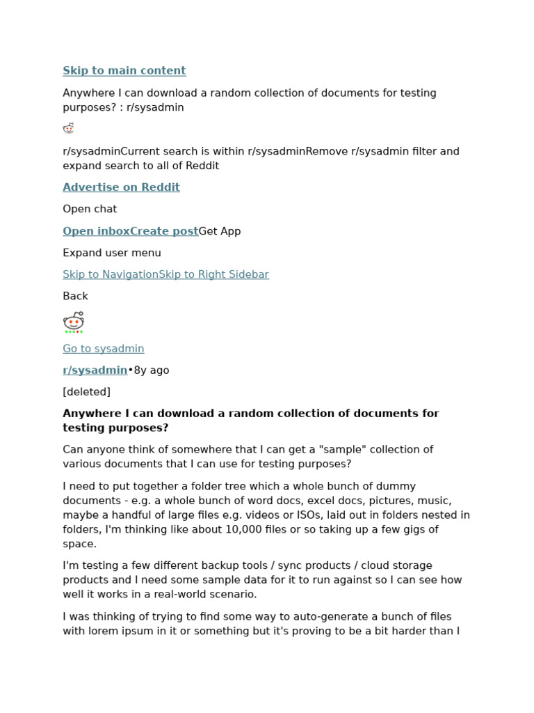 Download Sample Documents for Testing | PDF | Internet Forum | Computer ...