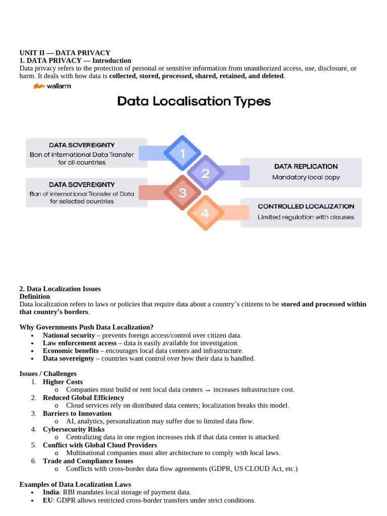 Understanding Data Privacy and Localization | PDF | Cloud Computing ...