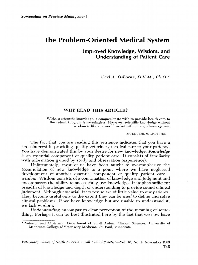 Osborne 1983 | PDF | Medical Diagnosis | Knowledge