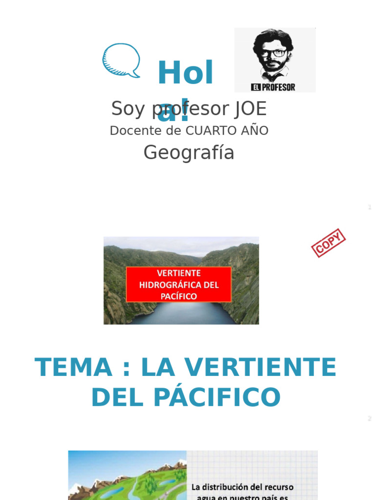 Características de la Vertiente del Pacífico | PDF