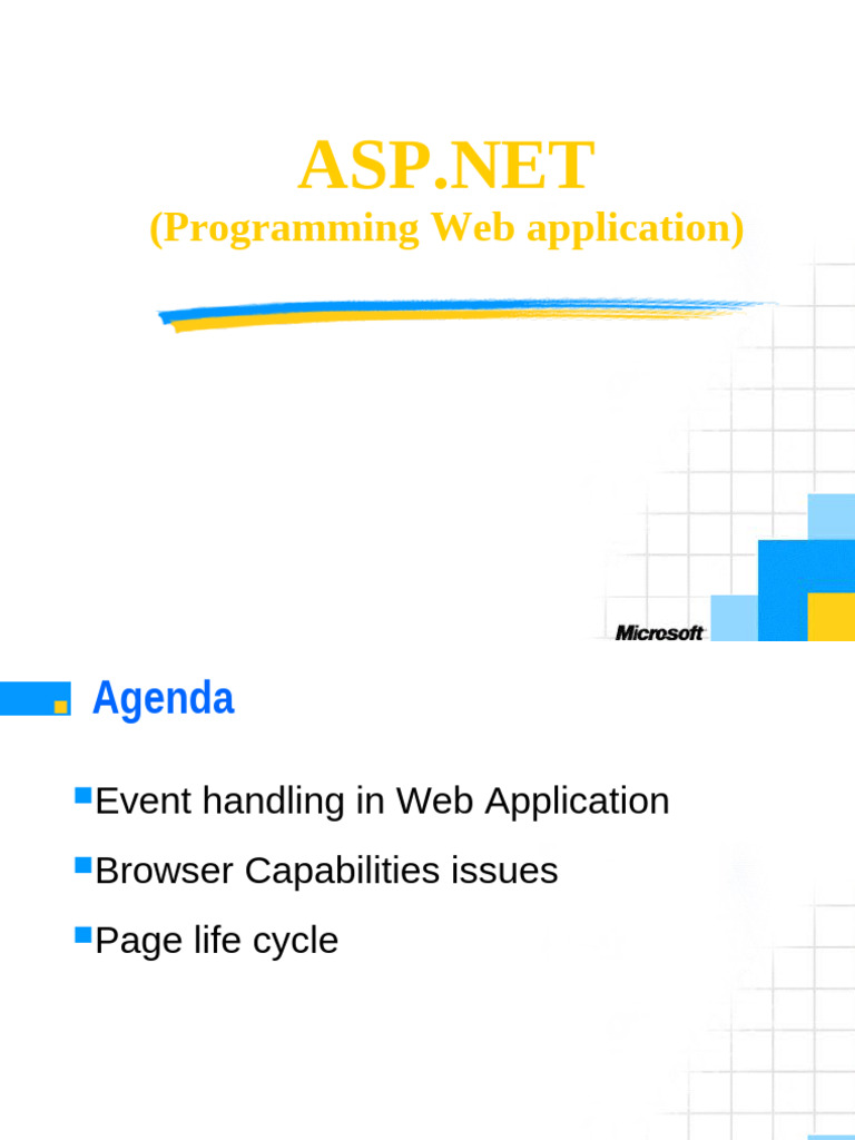 ASP.NET Event Handling Overview | PDF | Server (Computing) | Database ...