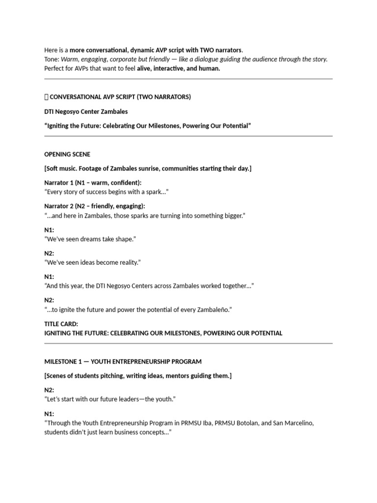 convo-NCBC-YEGA-AVP-Script (1) | PDF | Natural Environment