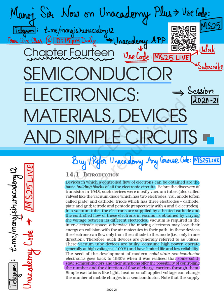Semiconductor Electronics Overview | PDF | Semiconductors | Doping ...