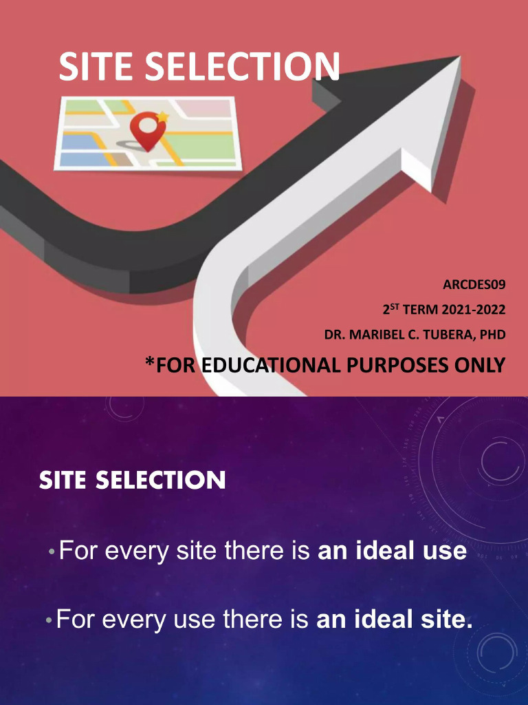 Site Selection Criteria Discussion | PDF