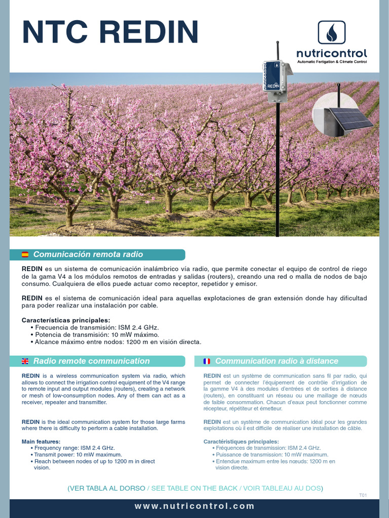 Système de communication REDIN pour irrigation | PDF | Électricité ...