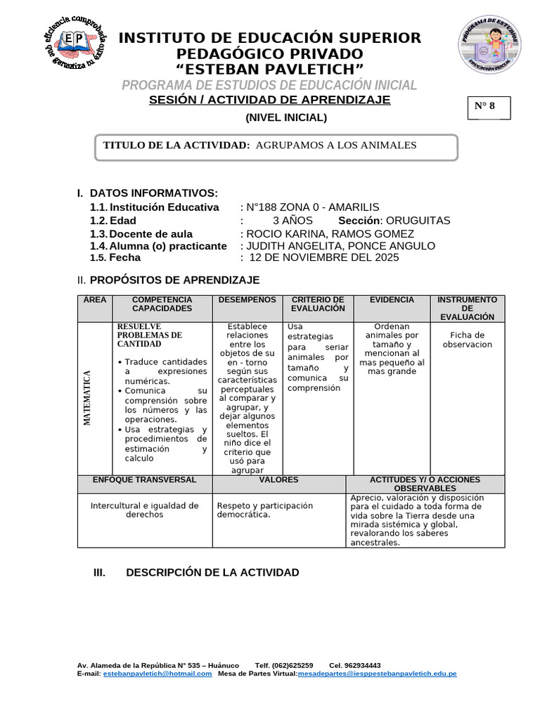 Sesion 2 Angela | PDF | Educación de la primera infancia | Aprendizaje