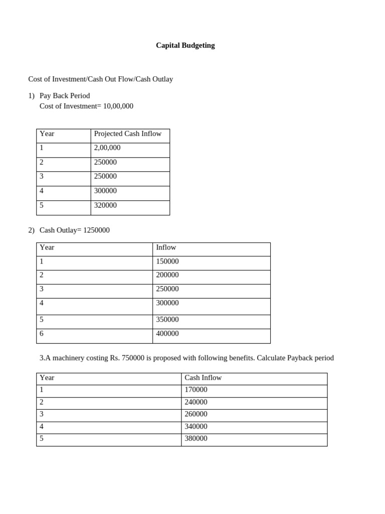 Capital Budgeting Numericals | PDF | Net Present Value | Depreciation