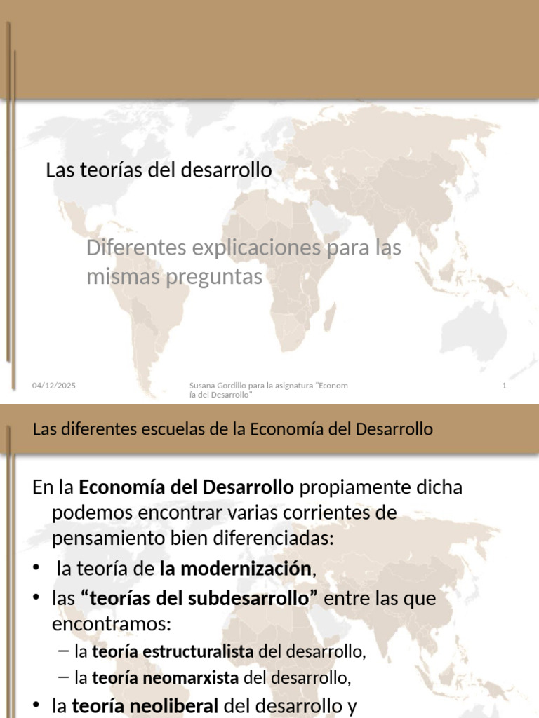 Teorías del Desarrollo Económico | PDF | Teoría de la modernización ...