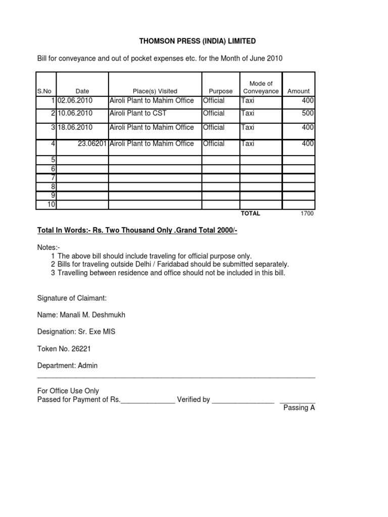 Entertainment Allowance PDF Business