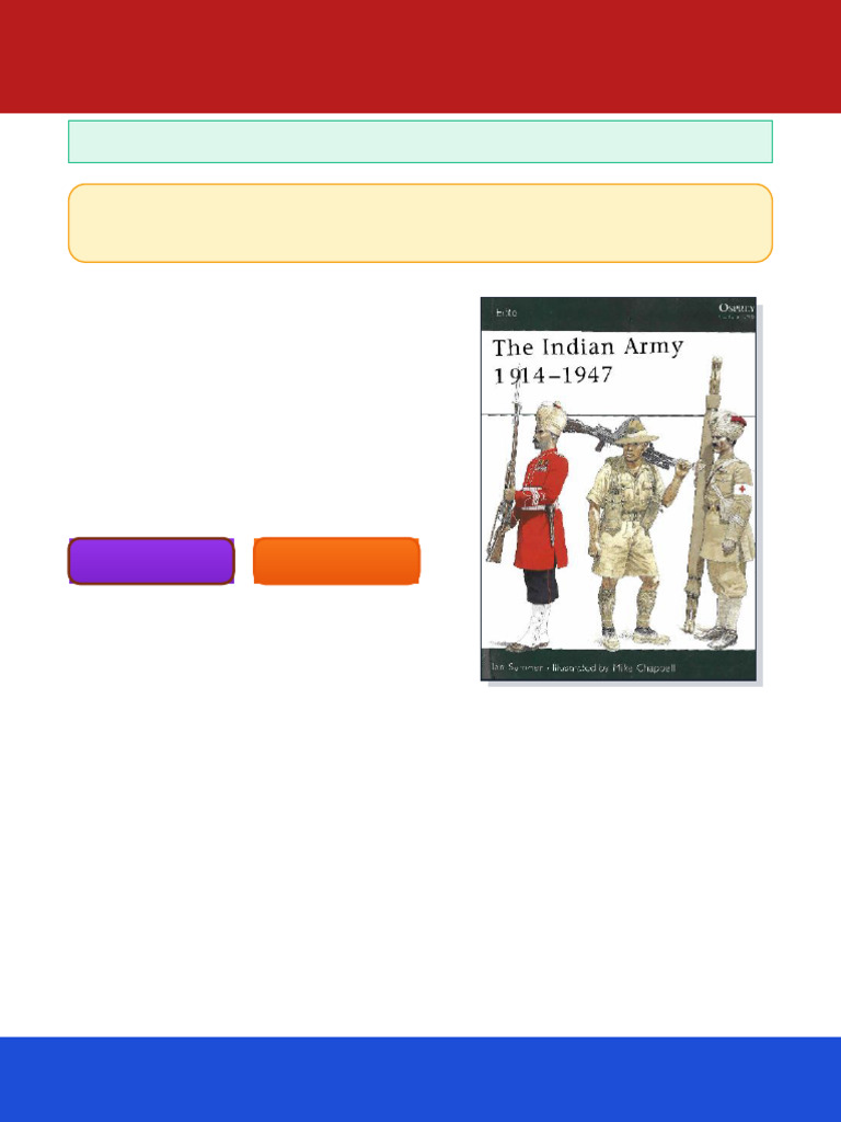 The Indian Army 1914 1947 Ian Sumner ebook remastered pdf | PDF | Zoology