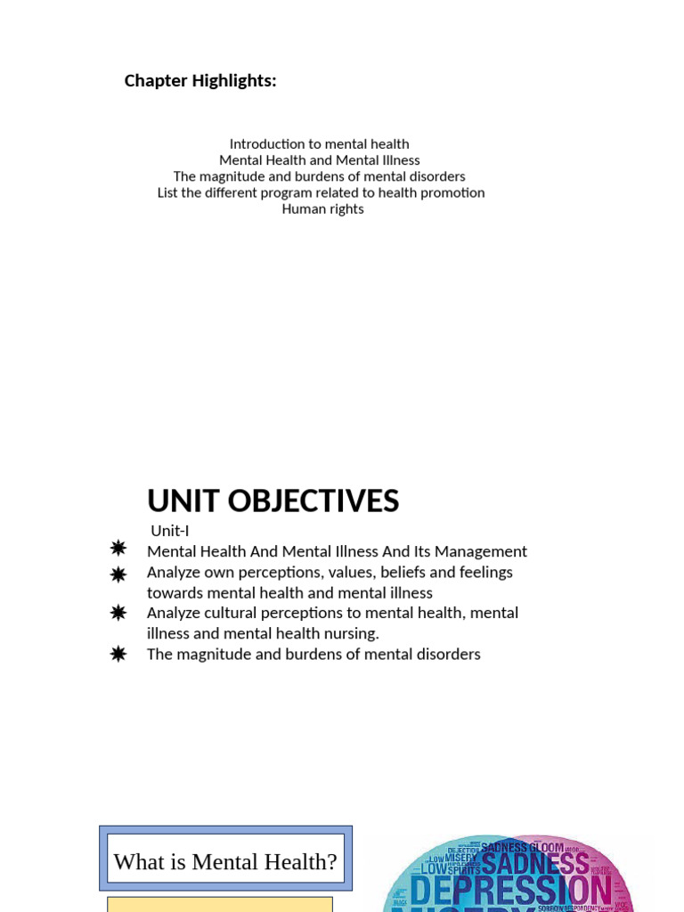 Understanding Mental Health and Illness | PDF | Mental Disorder ...