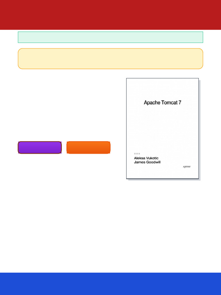 Apache Tomcat 7 1st Edition Aleksa Vukotic Ebook Trusted Edition | PDF ...