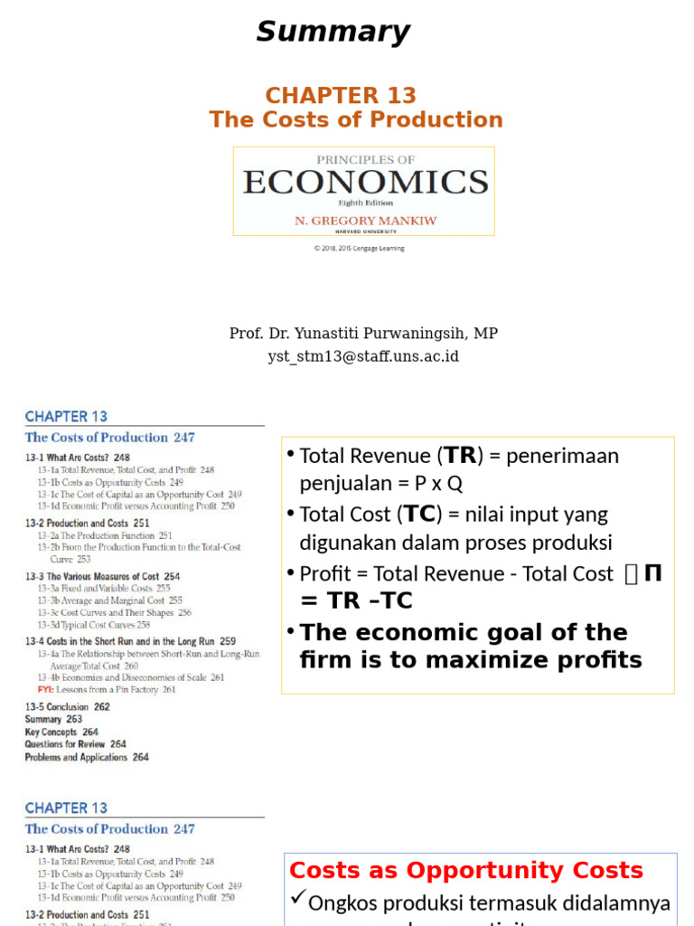 Understanding Production Costs and Profit | PDF | Pricing | Management ...