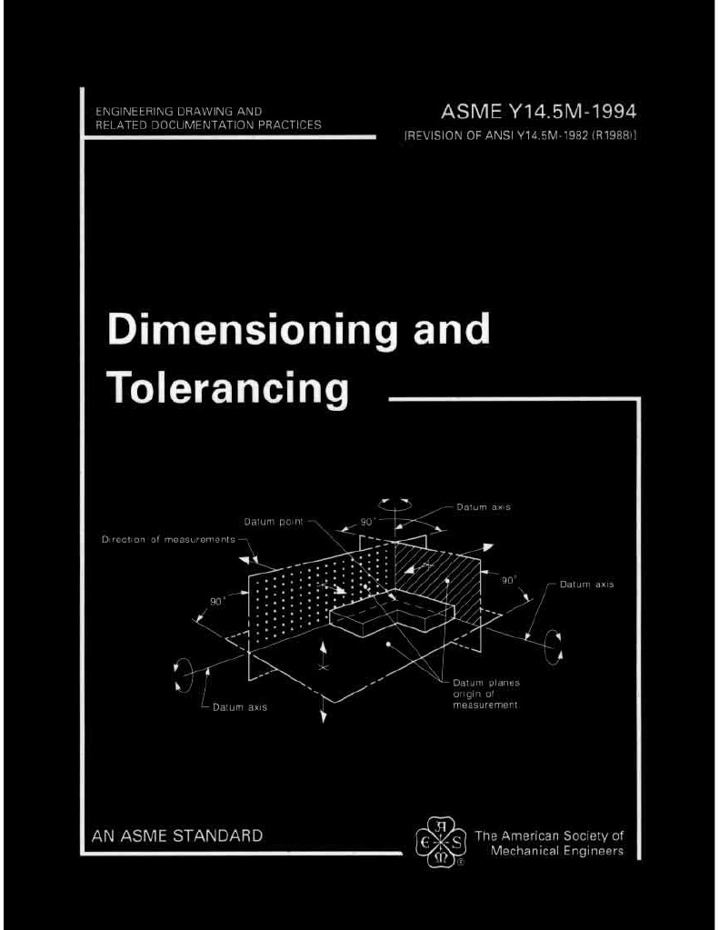 ASME Y14 5M 1994 Engineering Drawing Dimension Ing and Tolerancing | PDF