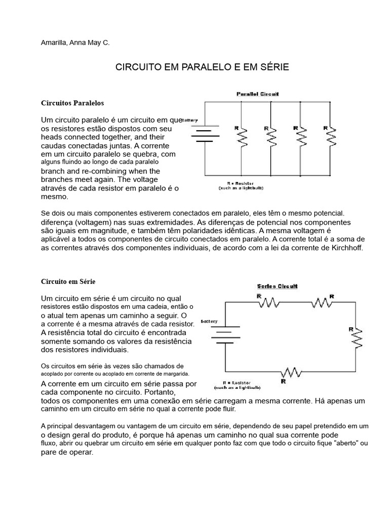 Circuitos Paralelos e em Série Explicados | PDF
