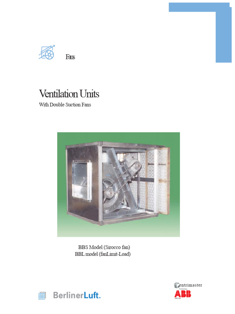 BBS/BBL Ventilation Units Overview | PDF | Duct (Flow) | Mechanical ...