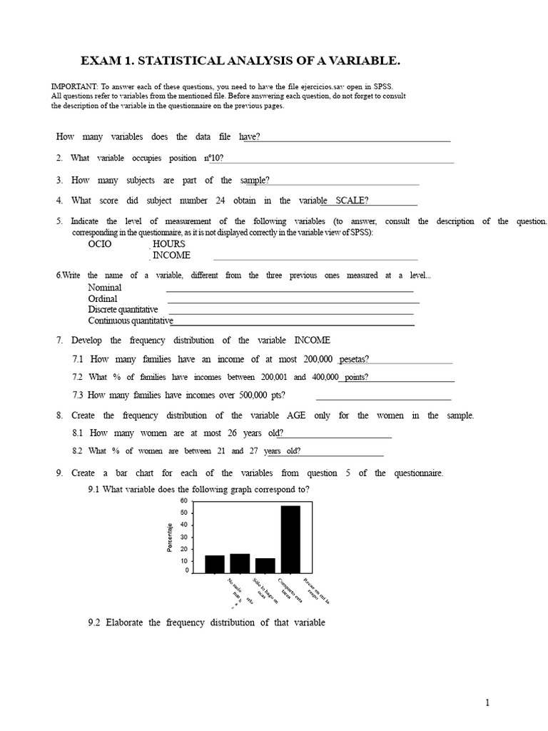 SPSS_Exam_1 | PDF | Spss | Statistics