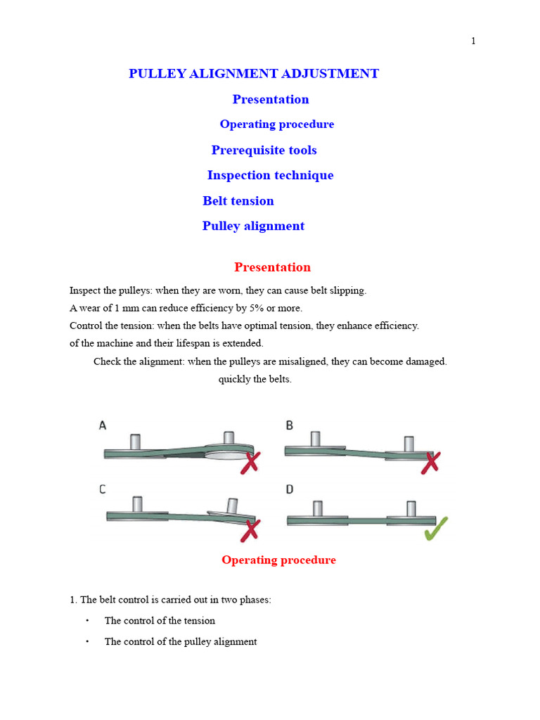 belt pulley alignment | PDF | Belt (Mechanical) | Gear