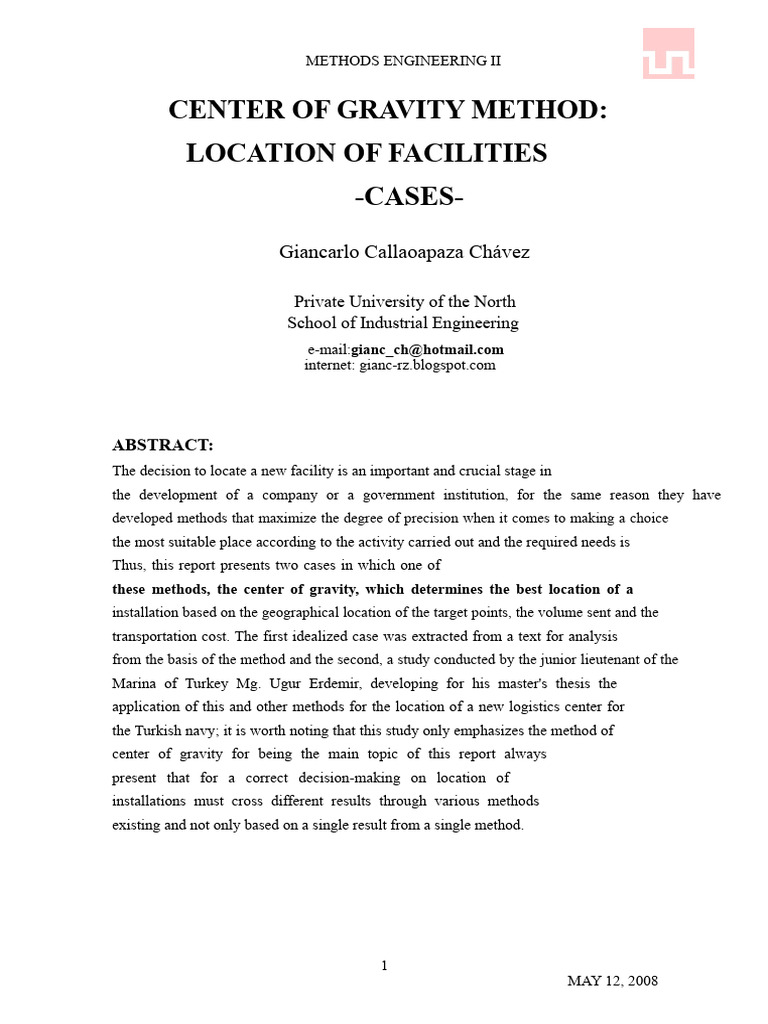 center of gravity.pdf | PDF | Logistics | Istanbul