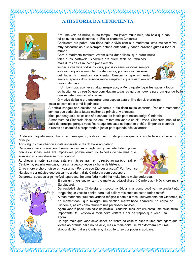A História da Cinderela | PDF | Cinderela