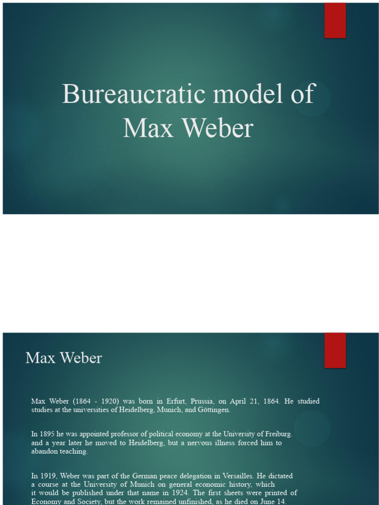 Max Weber's Bureaucratic Model Explained | PDF | Bureaucracy | Max Weber