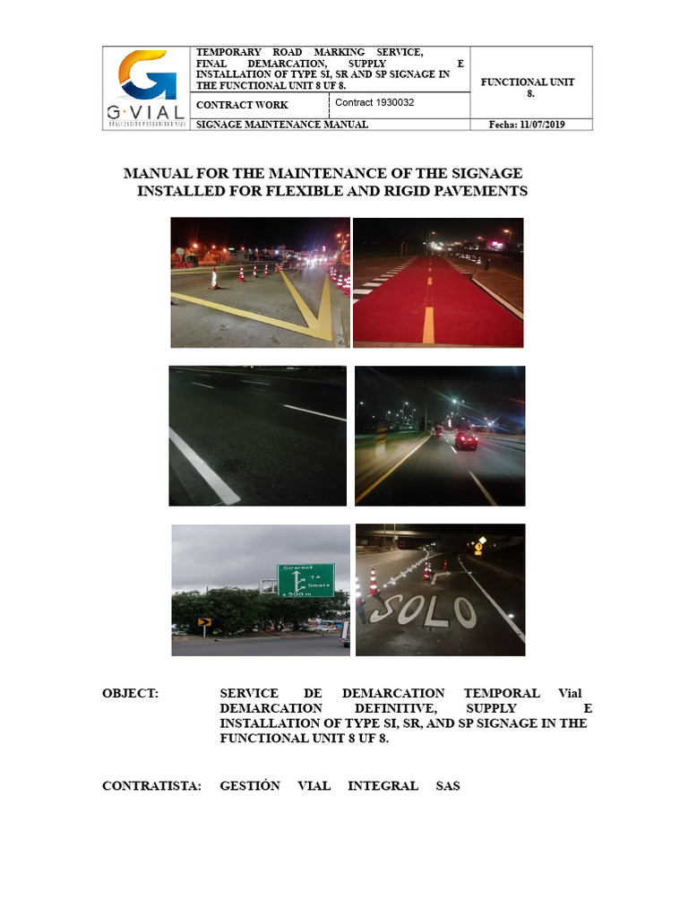 Road Signage Maintenance Manual UF 8 | PDF | Road | Water