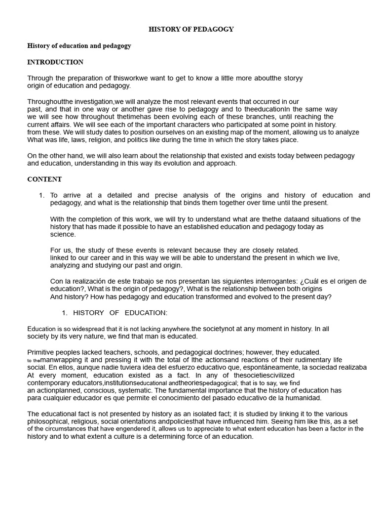 Evolution of Education and Pedagogy | PDF | Rationalism | Epistemology