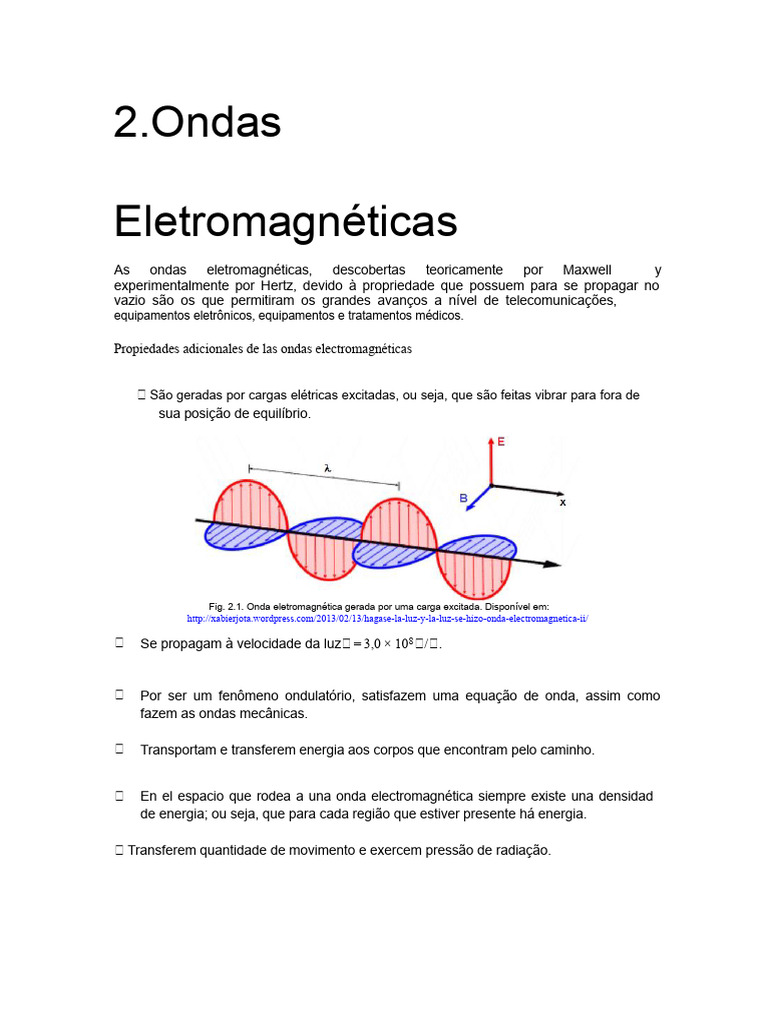 Propriedades e Aplicações de Ondas Eletromagnéticas | PDF | Radiação ...