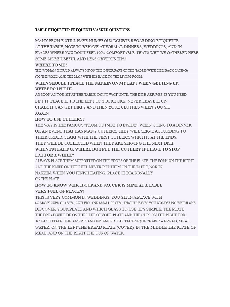 Label at The Table | PDF | Tableware | Cuisine
