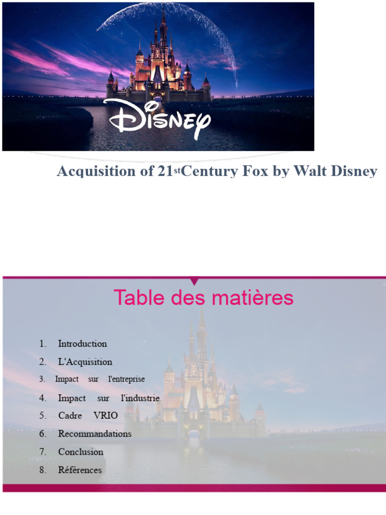 Acquisition de 21st Century Fox par Disney | PDF | The Walt Disney ...