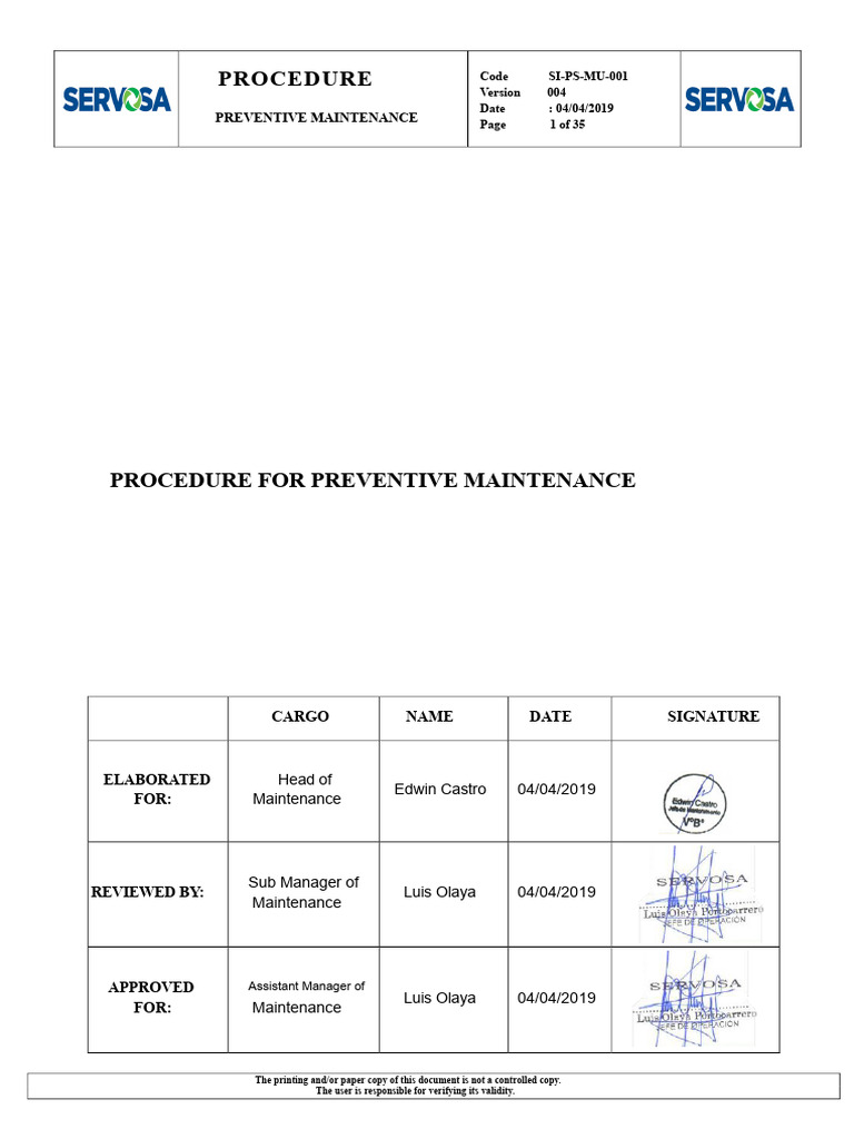 Preventive Maintenance Procedure Guide | PDF | Motor Oil | Truck
