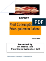 Meat Consumption and Prices Pattern in Lahore