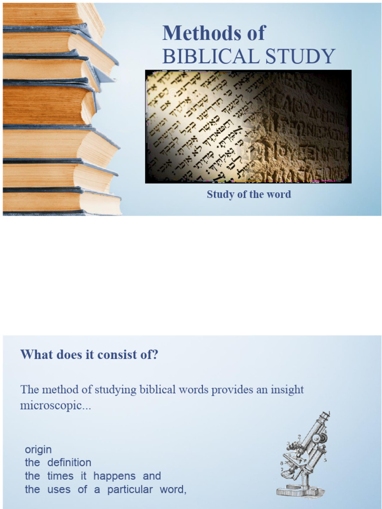 Biblical Word Study Methods Explained | PDF | Bible | Semantics