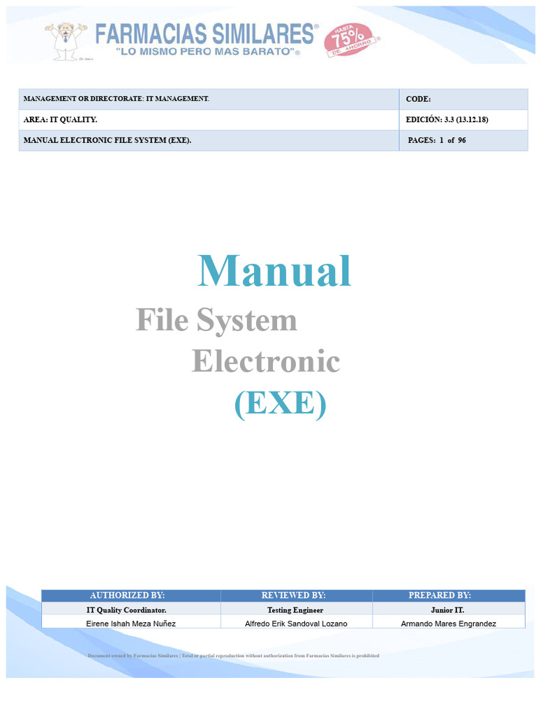 EXE System Manual (Electronic File) | PDF | Password | Menu (Computing)