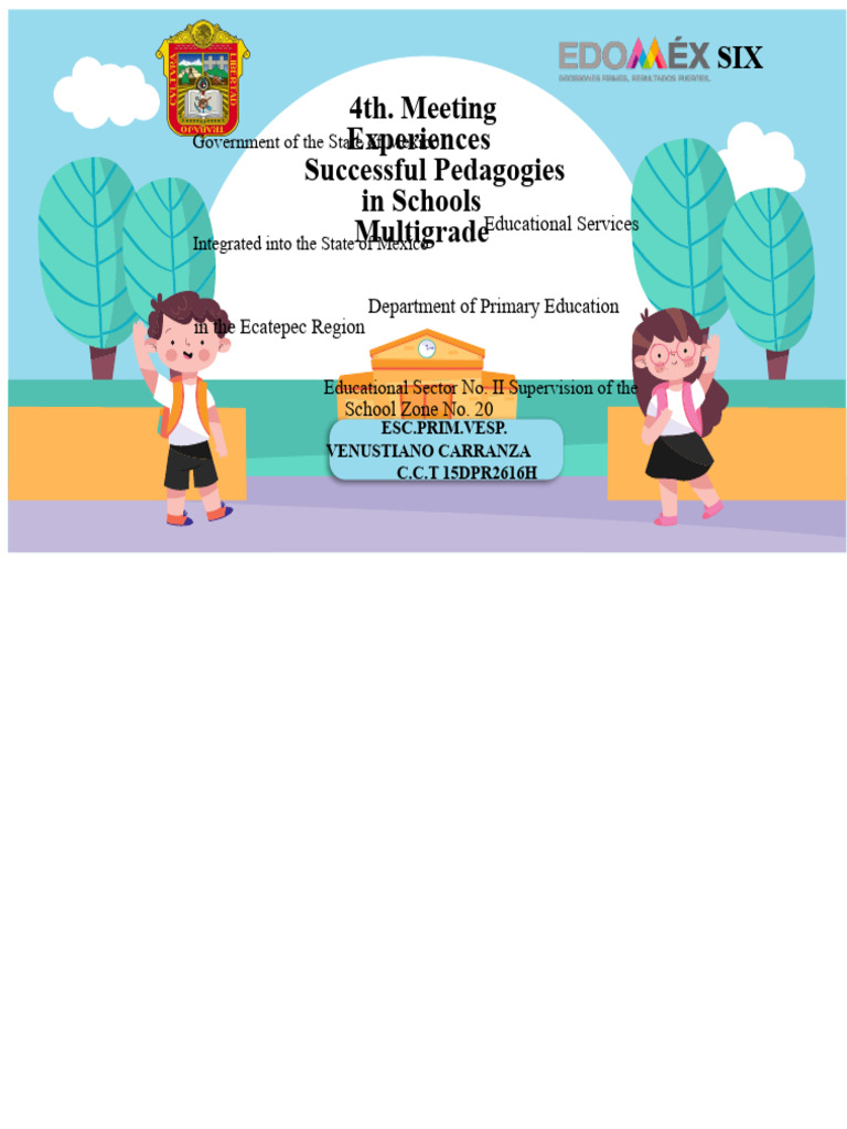 SUCCESSFUL PEDAGOGICAL EXPERIENCES IN MULTIGRADE SCHOOLS 2021-2022 (1 ...