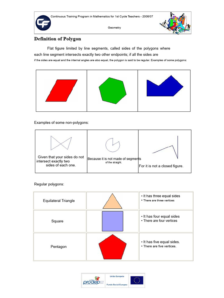 Geometry Concepts for 1st Cycle Teachers | PDF | Triangle | Rectangle