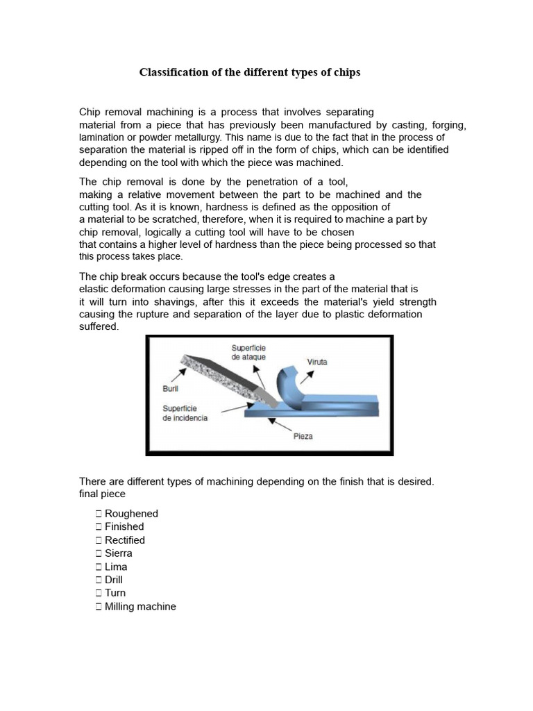 Types of Chips in Machining Processes | PDF | Machining | Hardness