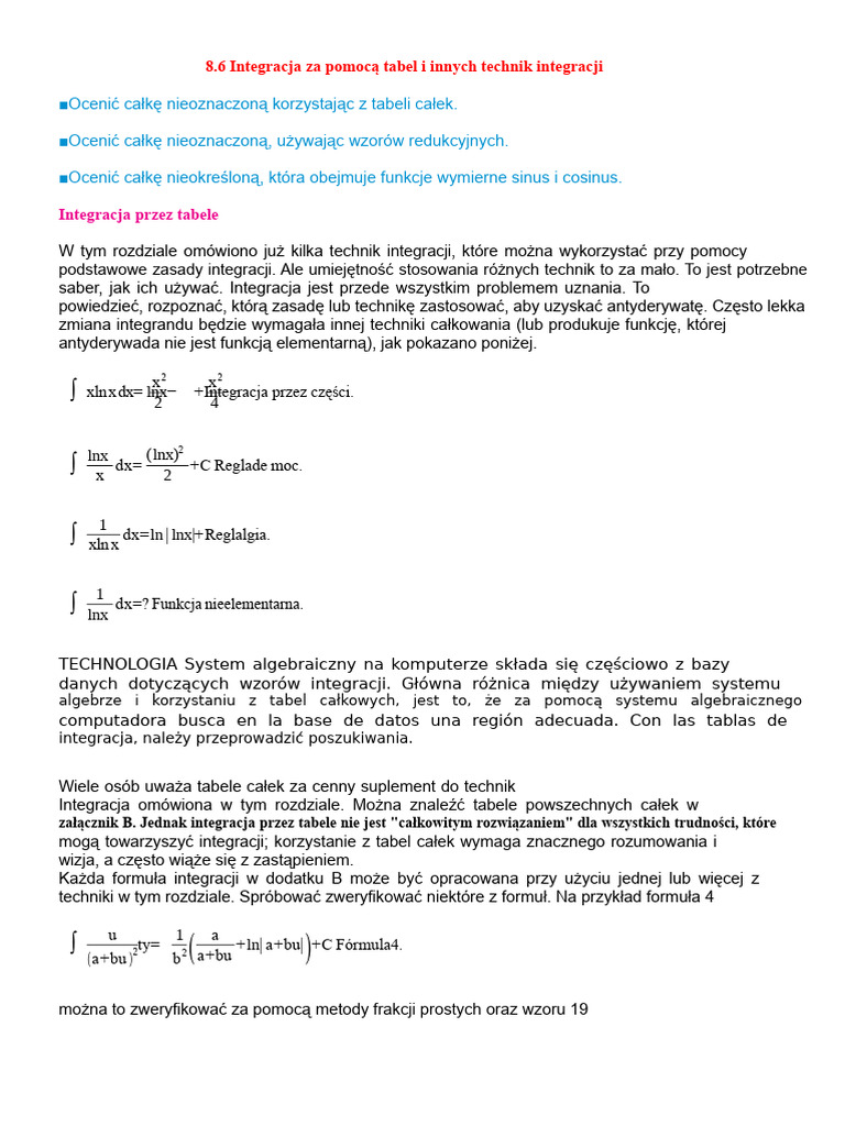 Sekcja 8.6 Integracja Przez Tabele | PDF