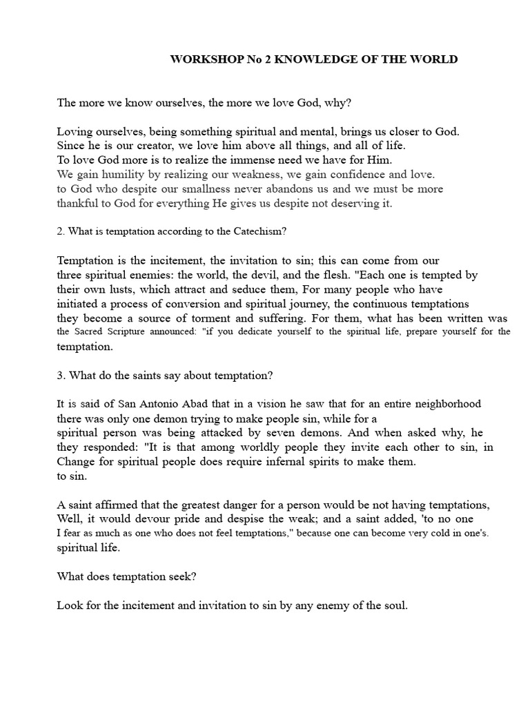 Understanding Temptation and Forgiveness | PDF | Salvation | Original Sin