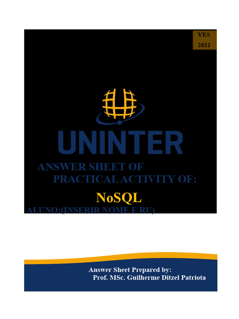 AP - NoSQL Practical Activity Resolution Notebook - 2022 | PDF