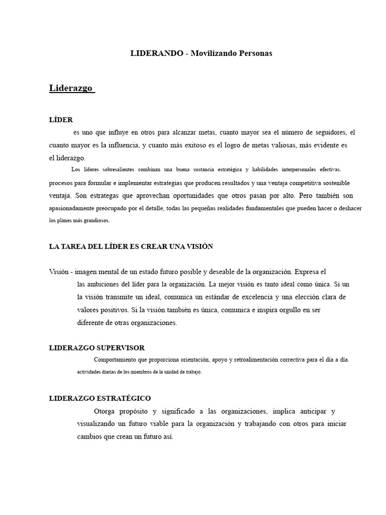 Estrategias de Liderazgo Efectivo | PDF | Liderazgo | Poder (social y ...